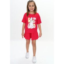Toontoy Kız Çocuk Ponny Baskılı Şortlu Takım