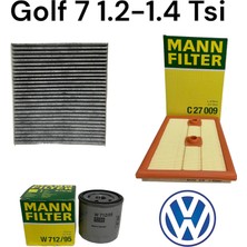 Vw Golf 7 1.2 -1.4 Tsi  Filtre Bakım Seti (2013-2017) 3lü Set