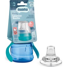 Mooma Kindy Damlatmaz Eğitici Su Alıştırma Bardağı 200 ml 6 Ay+ Aqua Blue | BPA & BPS İçermez