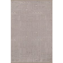 Kreasyon Halı Loopo LP002 Vizon Hav Toz Vermez Salon Mutfak Koridor Oturma Odası Yolluk Halı Makine Halısı