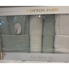 Cotton Paris Bambu Pamuklu  6 Parça Aile Bornoz Takımı Standart Beden