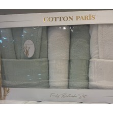 Cotton Paris Bambu Pamuklu  6 Parça Aile Bornoz Takımı Standart Beden