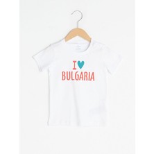 Bisiklet Yaka Kısa Kol Baskılı Pamuklu Erkek Bebek Tişört