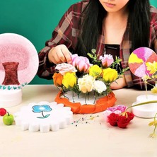 El Işi Yapımı Için Strafor Köpük 10 Adet Yuvarlak Craft Malzeme Süsleme Köpüğü Çiçek ve Pasta Altlığı