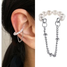 Takıconcept İncili Deliksiz Kıkırdak Küpe Ear Cuff Kadın Küpe