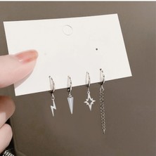 Takıconcept 4 Adet Set Kıkırdak Küpe, Kadın Küpe Seti