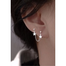 Takıconcept Yıldız Top İkili Kıkırdak Küpe