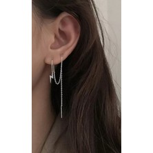 Takıconcept Şimşek Sallantılı Zincir Küpe, Kıkırdak Küpe