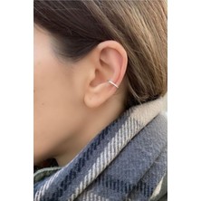 Takıconcept Düz Sade İnce Earcuff Deliksiz Kıkırdak Küpesi