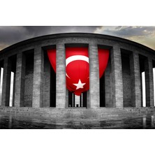 Aden Anıtkabir ve Türk Bayrağı Kanvas Tablo