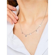 Takıconcept Yıldızlı Silver Kadın Zincir Kolye Gümüş Renk