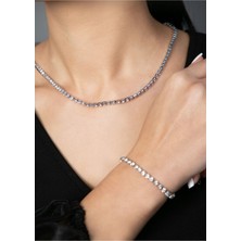 Takıconcept Su Yolu Taşlı Abiye Kolye Bileklik Set