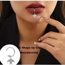 Takıconcept Deliksiz Martı Sallantılı Fake Dudak Piercing Fake Piercing D45D1