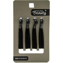 For Your Beauty Toka Kancalı Havlu Siyah Khtk1 4'lü