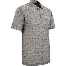 Çizgi Triko Erkek Polo Yaka Dijital Baskı Tişört - 5104