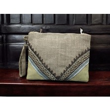 Vertiginoso Boncuk Işlemeli Kadın Portföy Clutch El Çantası