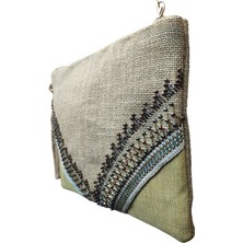 Vertiginoso Boncuk Işlemeli Kadın Portföy Clutch El Çantası