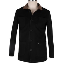 Blu Astarsız Ekose Kumaş Kombinli Ceket