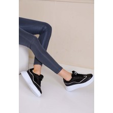 EN7 Siyah Beyaz Kadın Sneaker 0153