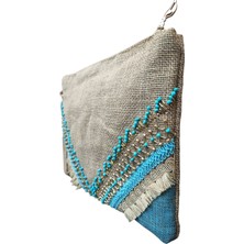 Vertiginoso Boncuk Işlemeli Kadın Portföy Clutch El Çantası