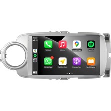 Myway Toyota Yaris - Araç Multimedya Ekran - 4gb 64GB - S - Silver - 2012 - 2020 - 9 Inch - Myway - Red