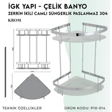 Çelik Banyo Igk Yapı - Zerrin İkili Camlı Süngerlik Paslanmaz 304 (P10-014)