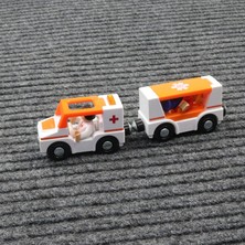 Pintimasu Akustik-Optik Helikopter Polis Ambulans Yangın Mühendisi Araba Çocuk Oyuncakları Için Noel Baba Araç Seti Ahşap Parça Sahne Oyuncak Tren (Yurt Dışından)