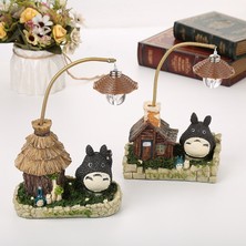 Pintimasu Studio Ghibli Chihiro Anime Totoro Figürü Oyuncak LED Gece Lambası Oyuncak Anime Totoro Figürleri Model Oyuncak Çocuk Hediye Ev El Sanatları Dekorasyon (Yurt Dışından)
