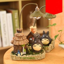 Pintimasu Studio Ghibli Chihiro Anime Totoro Figürü Oyuncak LED Gece Lambası Oyuncak Anime Totoro Figürleri Model Oyuncak Çocuk Hediye Ev El Sanatları Dekorasyon (Yurt Dışından)