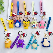 Pintimasu 10 Model Pokemon Anime Anahtarlık Aksiyon Figürü Pikachu Charmander Bulbasaur Squirtle Psyduck Snorlax Gengar Togepi Çocuk Oyuncak Hediye (Yurt Dışından)
