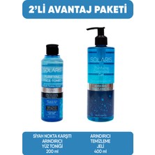 Solaris Yüz Temizleme Jeli Arındırıcı 400 ml ve Yüz Temizleme Toniği Arındırıcı 200 ml