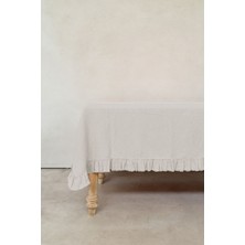 Barine Frilled Keten Masa Örtüsü Natürel 150 x 320