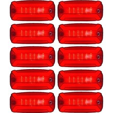 Reycar 10 Adet Neon Ledli Yan Dorse Kasa Lambası 12-24 Volt Kırmızı