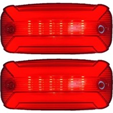 Reycar 2 Adet Neon Ledli Yan Dorse Kasa Lambası 12-24 Volt Kırmızı