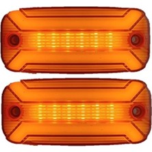 Reycar 2 Adet Neon Ledli Yan Dorse Kasa Lambası 12-24 Volt Melek Kanadı Turuncu