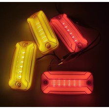 Reycar 4 Adet Neon Ledli Yan Dorse Kasa Lambası 12-24 Volt Kırmızı