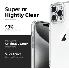 iPhone 16 Pro Max Kılıf Magsafe Uyumlu Airbag Tasarımlı Raptic Clear Serisi Şeffaf Kapak Beyaz