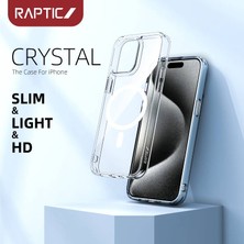iPhone 16 Pro Max Kılıf Magsafe Uyumlu Airbag Tasarımlı Raptic Clear Serisi Şeffaf Kapak Beyaz