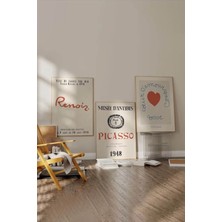 Taranist Kağıt Poster Pablo Picasso Renoir Matisse 3 Adet Duvar Dekorasyonu Kuşe