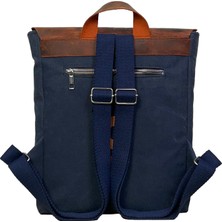 Hulganz Gurta Sırt Çantası Mumlu Kanvas & Hakiki Deri El Çantası (14 Inç Tablet Notebook Laptop ) 25X31 cm