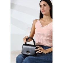 Moda Lime Kadın Mini Kutu El Çanta Suni Derili Yandan Çapraz Askılı ve Kulplu Modern Şık Kadın Çantaları