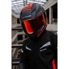 LS2 Rapıd 2 Race Xtreet Mat Siyah-Kırmızı Kask