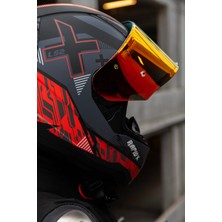 LS2 Rapıd 2 Race Xtreet Mat Siyah-Kırmızı Kask