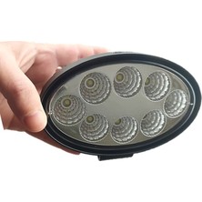 Reycar 2 Adet 8 Power Ledli Oval 9-60 Volt 24W IP67 Çalışma Lambası