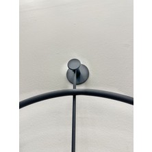MetaQuartz Aksesuar(Büyük Boy - 50*75 cm)  - Antrasit Luxry Şefaf Cam Metal Dekoratif Camlı Lüx Duvar Saati