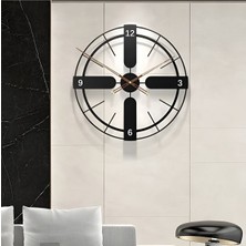 50  cm  Italyan Tasarım Jihati Metal Duvar Saati , Modern Dekoratif Metal Duvar Saati