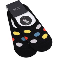 Hatemoğlu Siyah Ikili Puantiyeli Pamuklu Babet Çorap