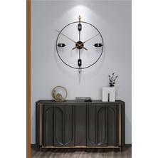 Büyük Boy- Siyah - Elegant Time Siyah Modern Dekoratif Duvar Saati