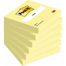 3m Post-It 654 76MM*76MM 100 Yaprak Sarı Not Kağıdı 6 Paket
