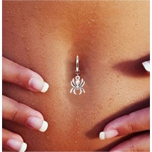 Takıconcept Deliksiz Örümcek Sallantılı Fake Çelik Göbek Piercing
